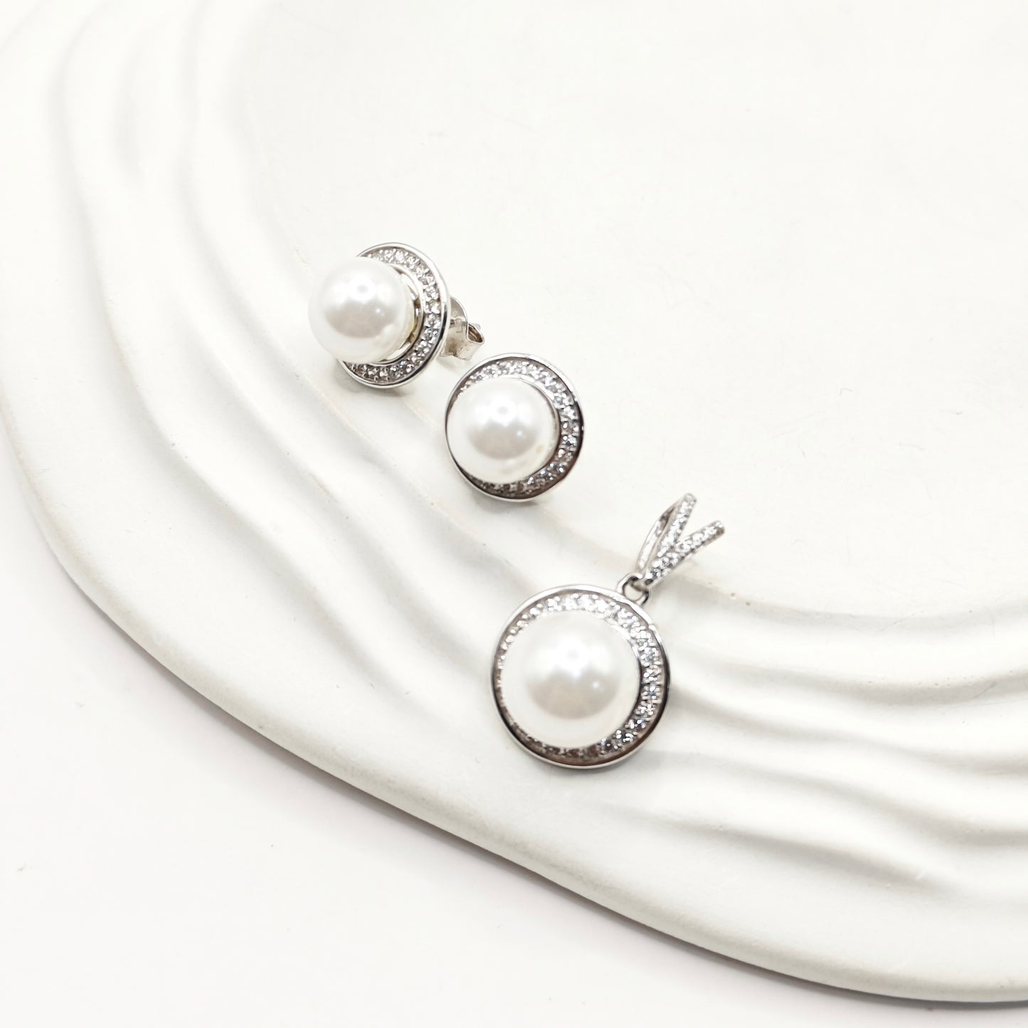 Pearl Jewellery Set 925 Silver