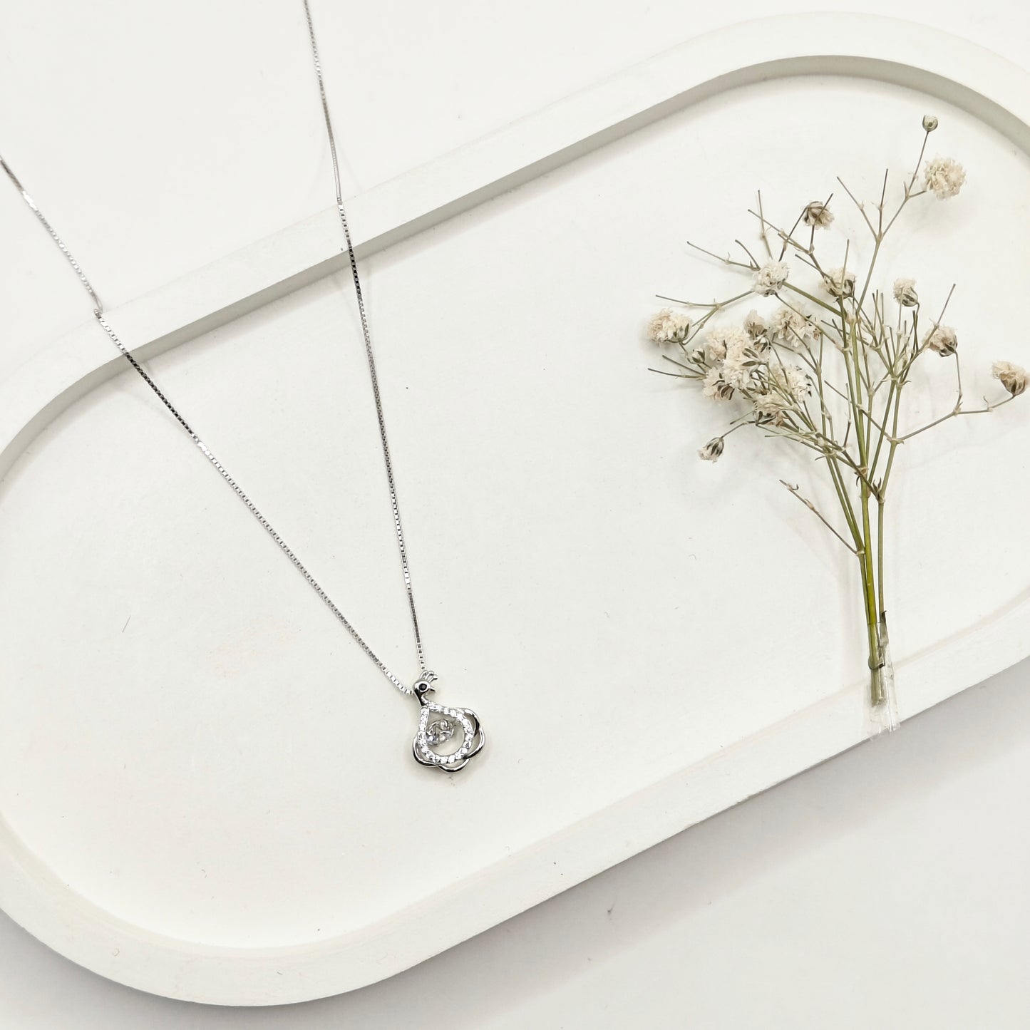 Peacock Necklace 925 Silver
