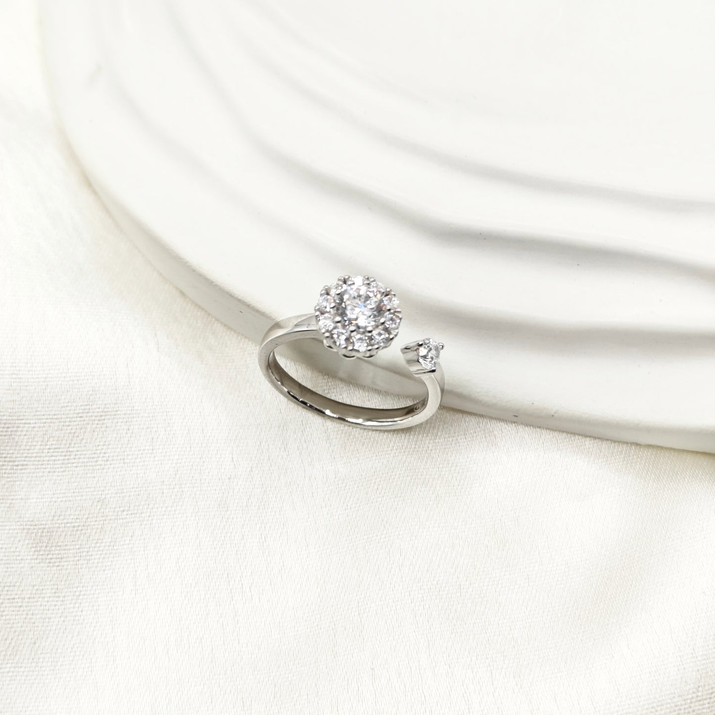 Solitaire Spinner Ring 925 Silver