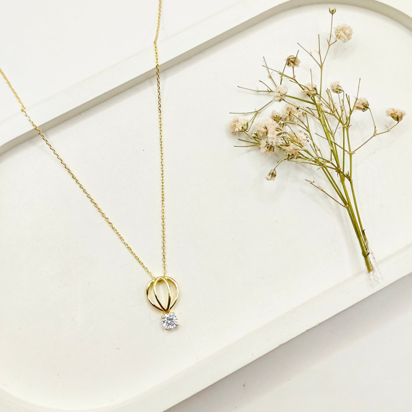 Luna Gold Plated Necklace 925 Silver