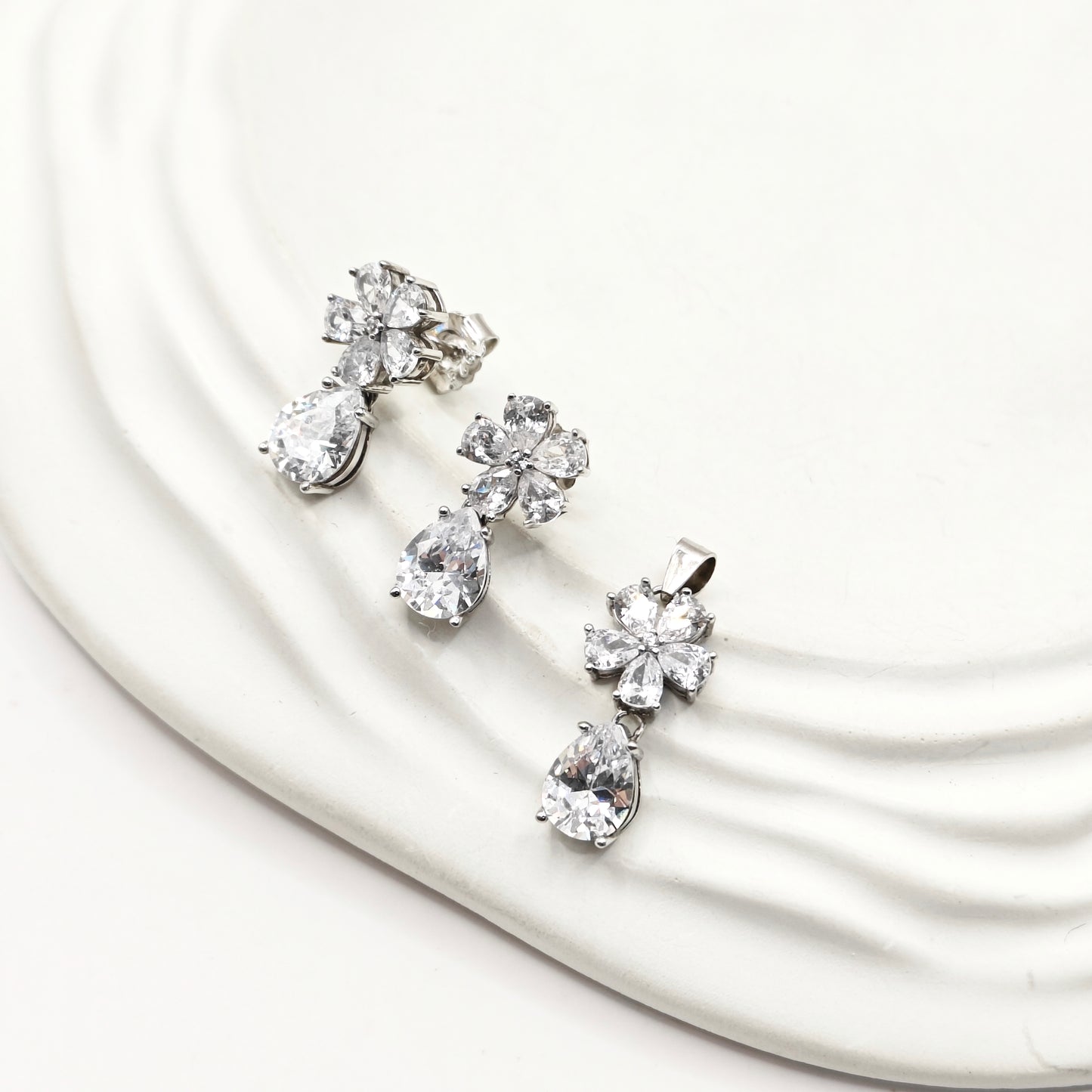 Flora Jewellery Set 925 Silver