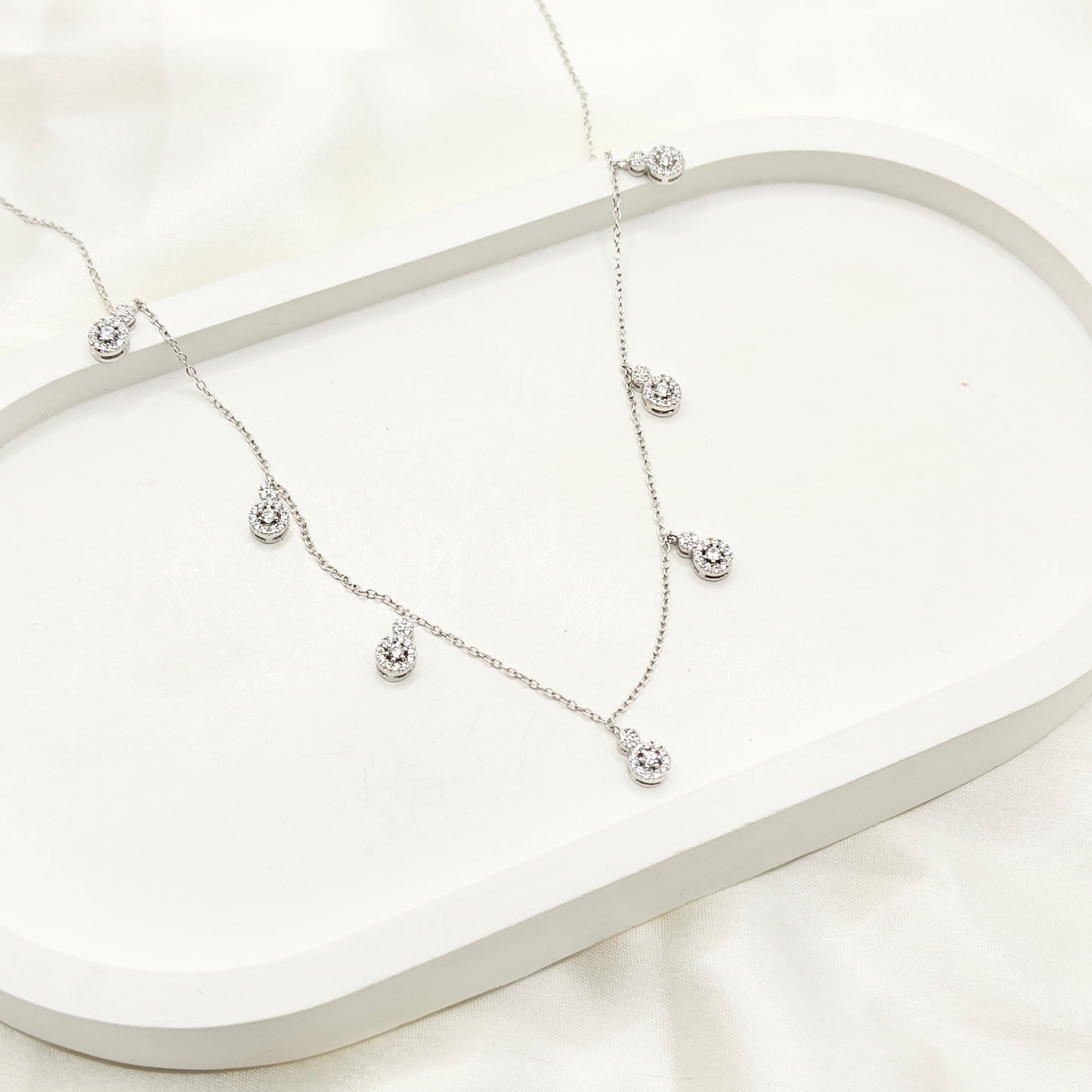 Olivia Charm Adjustable Necklace 925 Silver