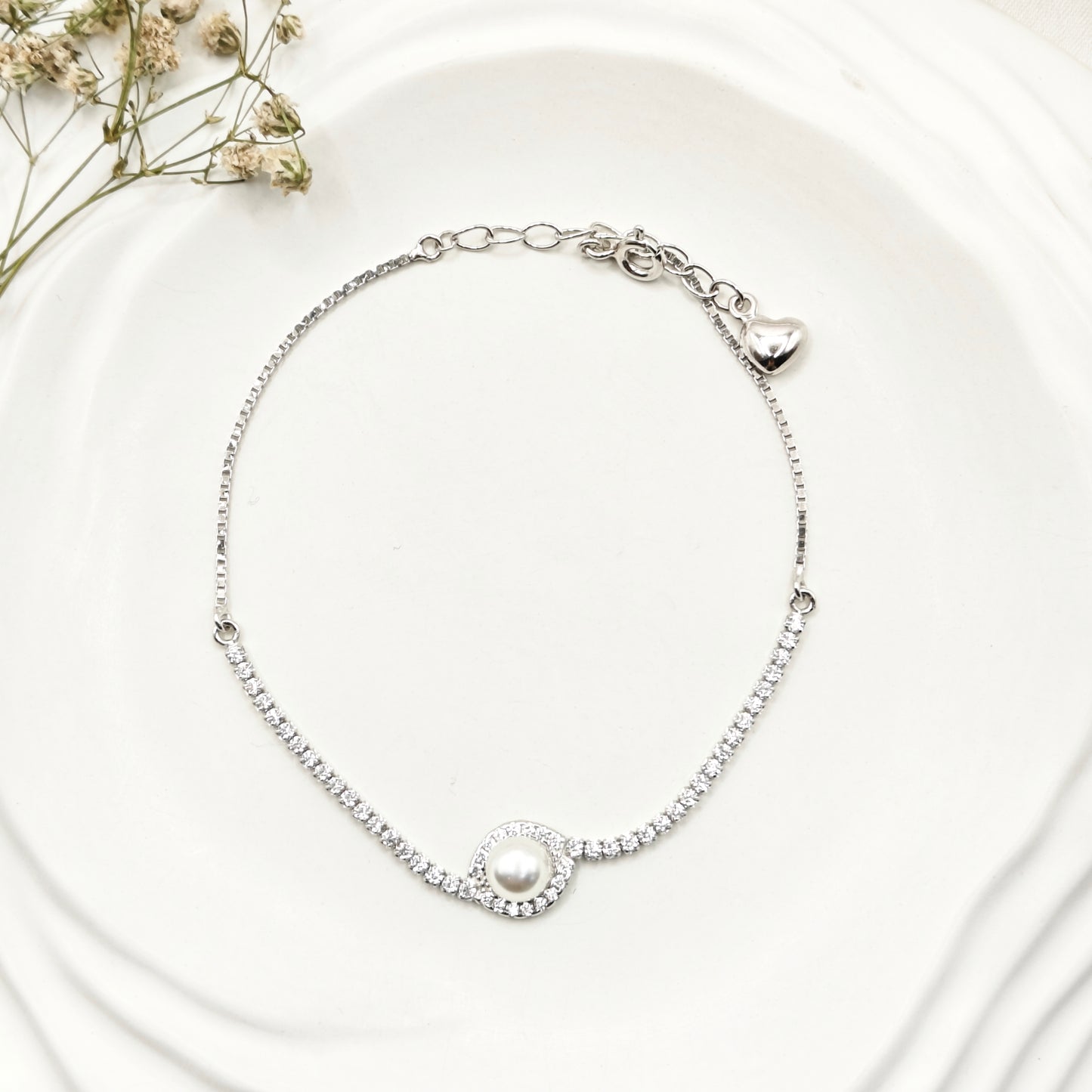 Luna Pearl Bracelet 925 Silver