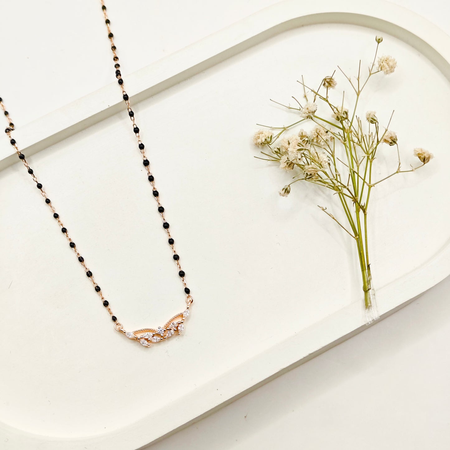 Nova Rosegold Plated Mangalsutra Necklace 925 Silver