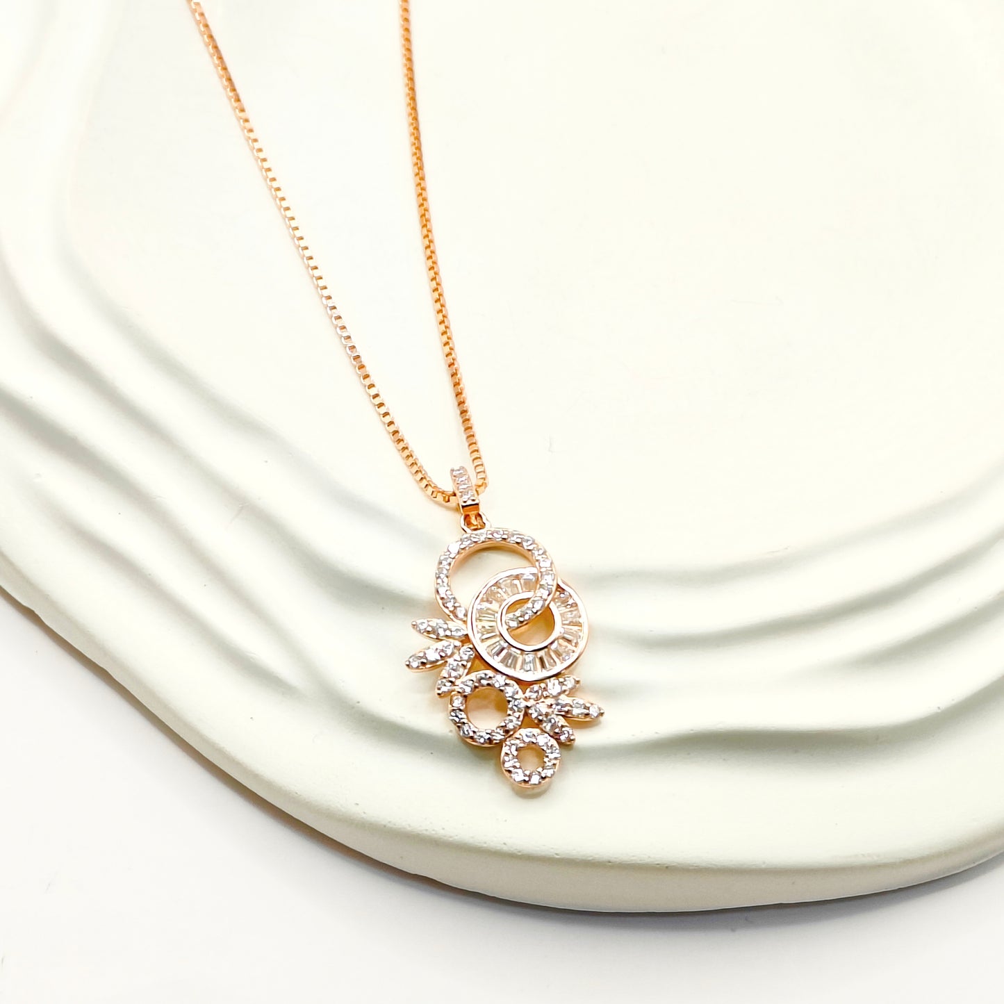 Esme Jewellery Set Rosegold Plated 925 Silver