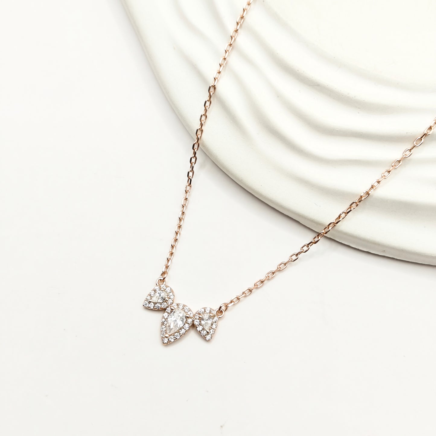 Jia Rosegold Plated Jewellery Set 925 silver
