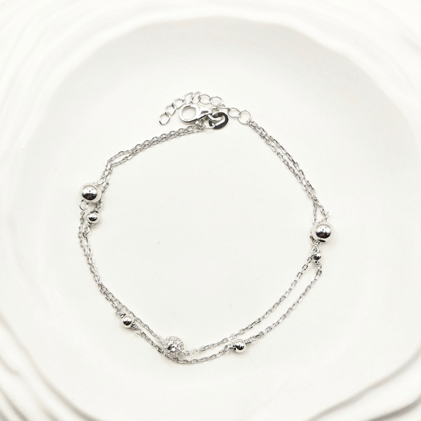 Ball Layered Bracelet 925 Silver