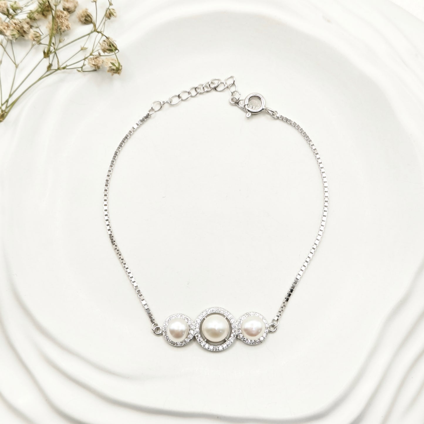 Luna Pearl Bracelet 925 Silver