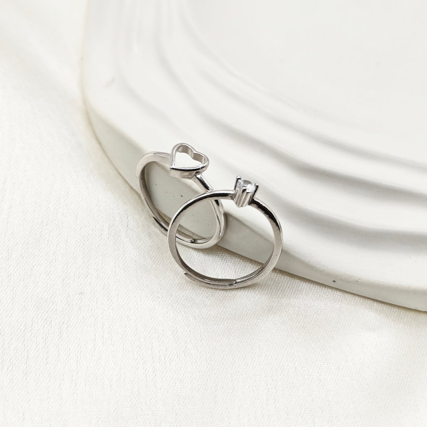 Heart Set Ring 925 Silver