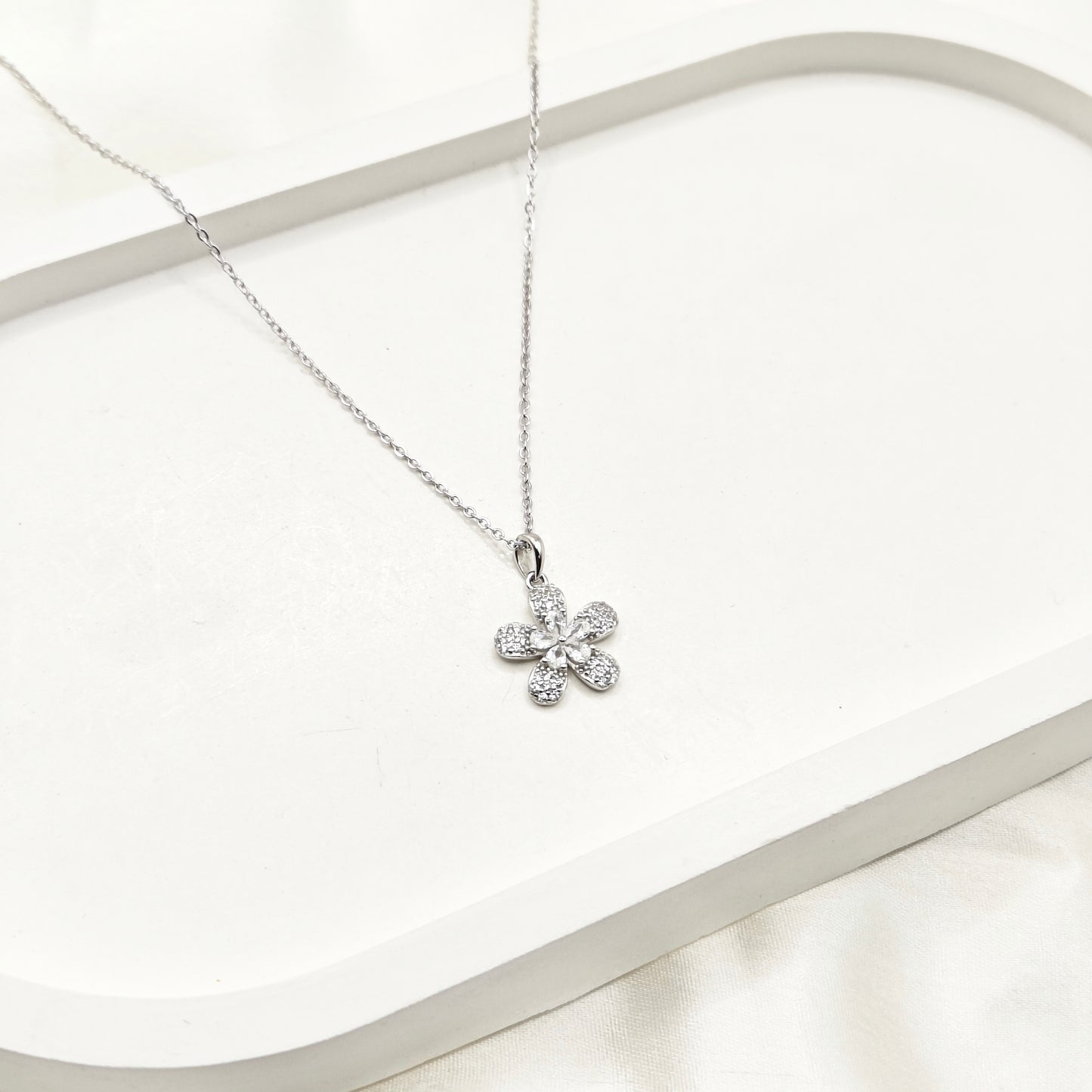 Flower Necklace 925 Silver