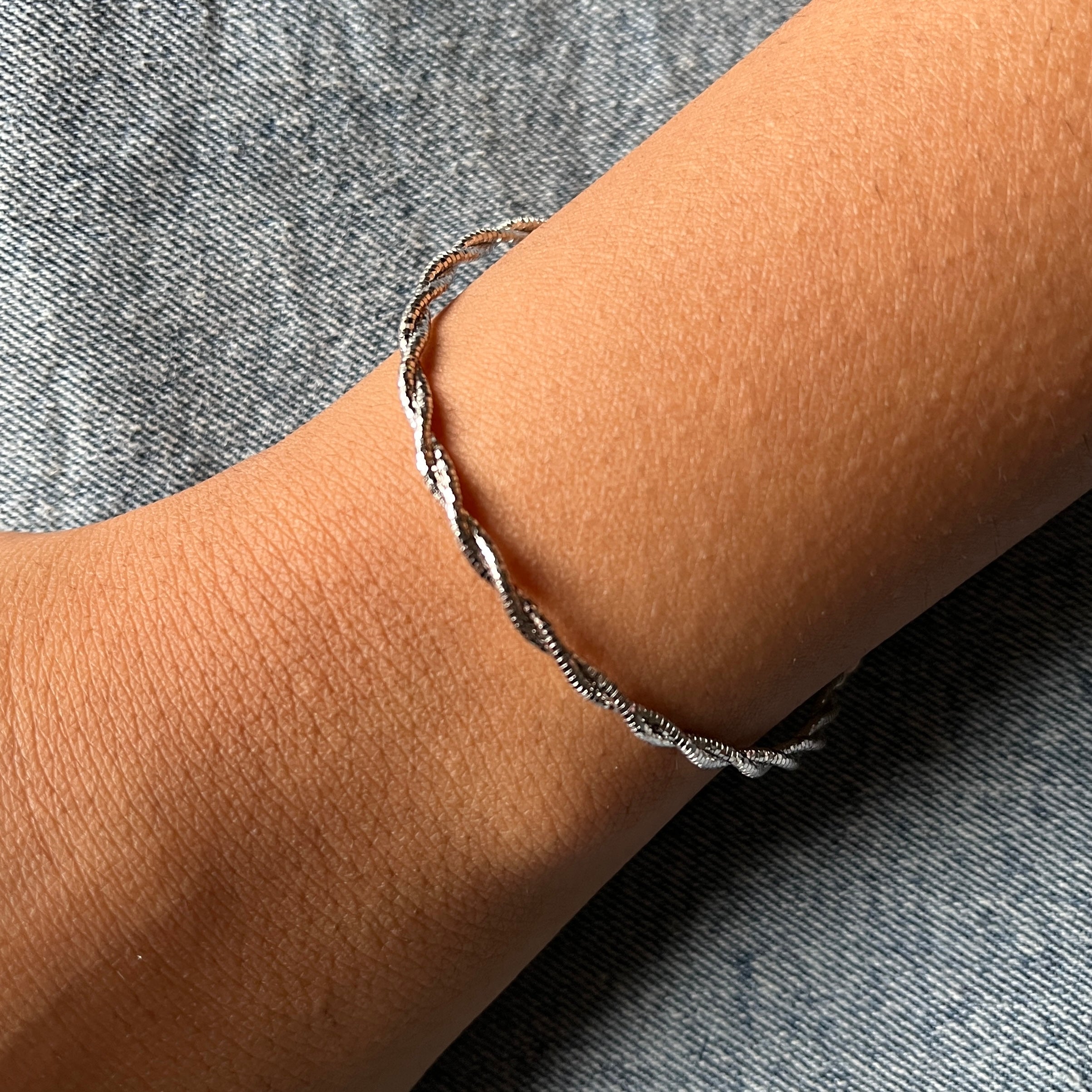 Silver spiral bracelet store
