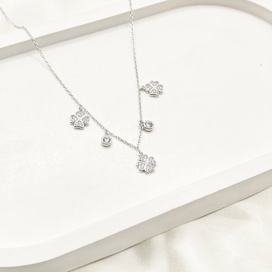 Clover Charm Necklace 925 Silver