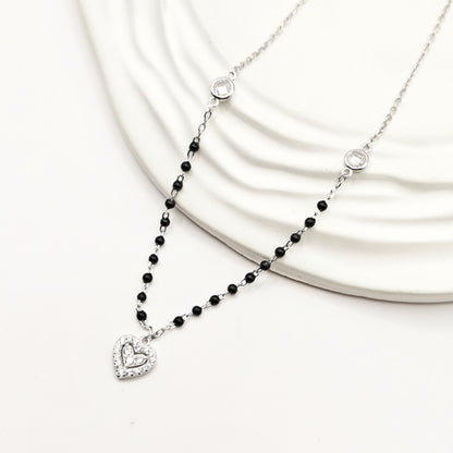 Heart Mangalsutra Jewellery Set 925 Silver