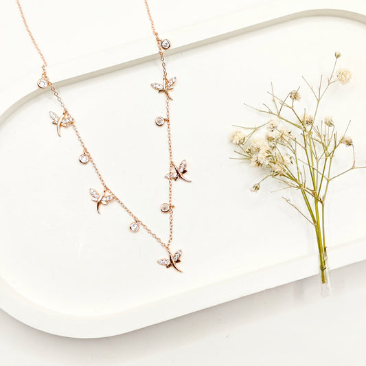 Titli Rosegold Plated necklace 925 Silver