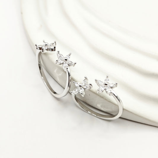 Flower Toering 925 Silver