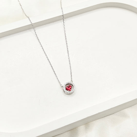 Heart Dancing Diamond Necklace 925 Silver