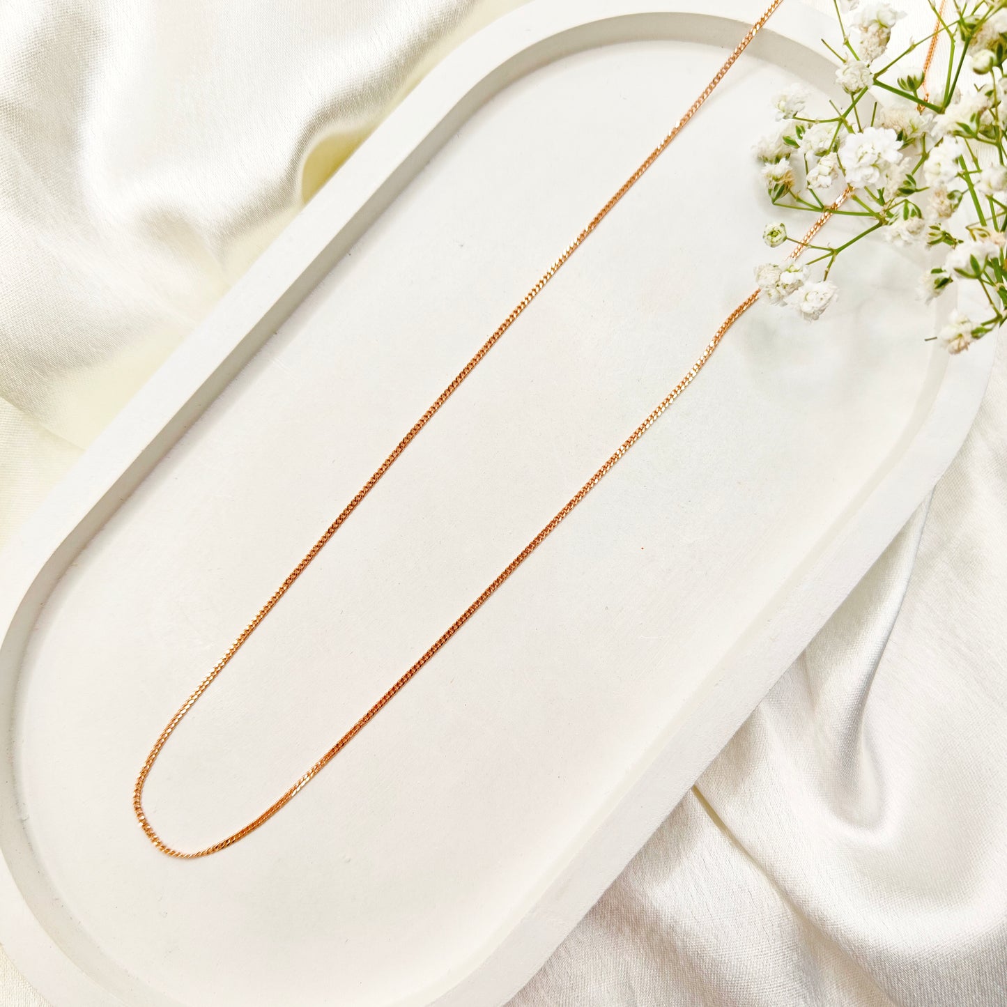 Penton Chain Rosegold Plated 925 Silver