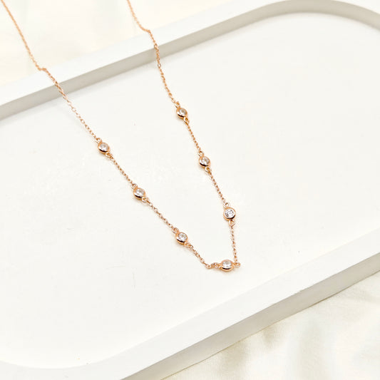 Anna Rosegold Plated Necklace 925 Silver