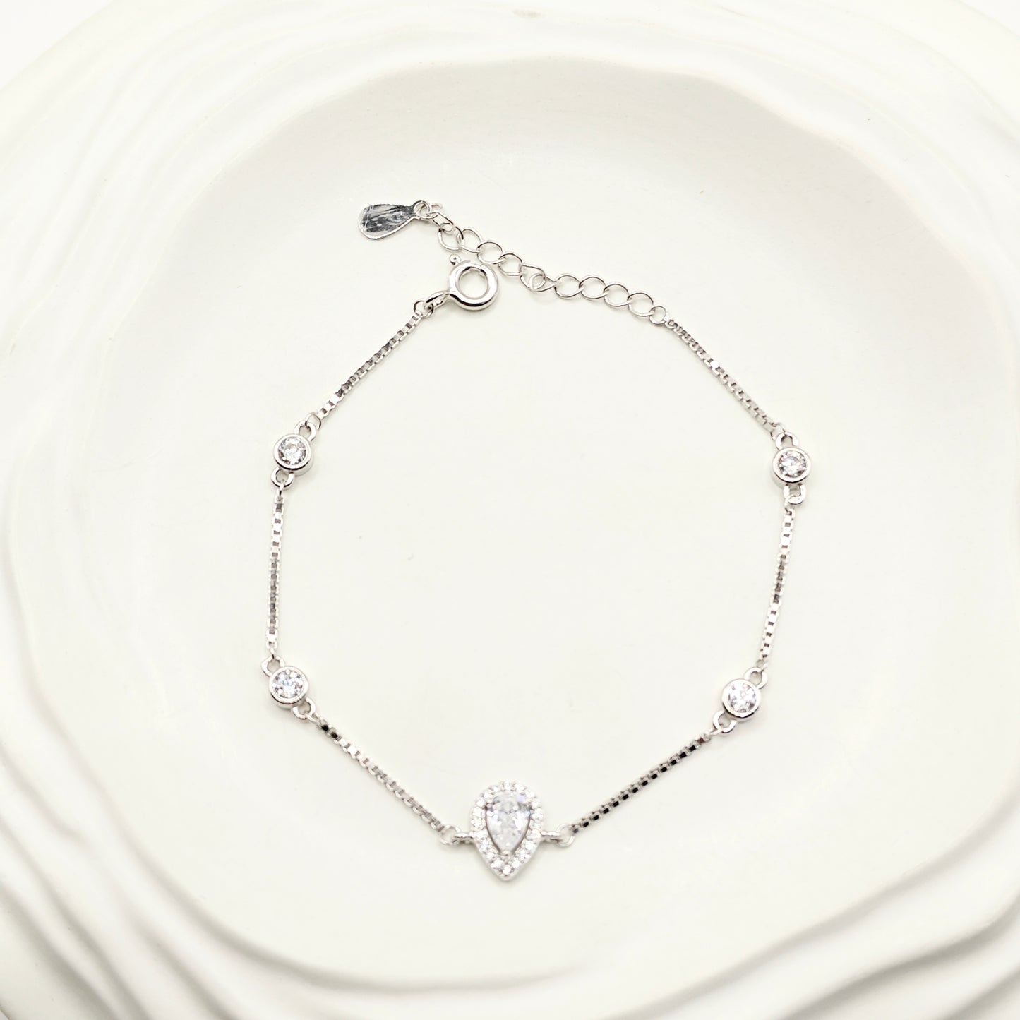 Pear Bracelet 925 Silver