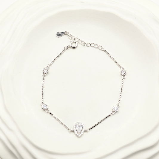 Pear Bracelet 925 Silver