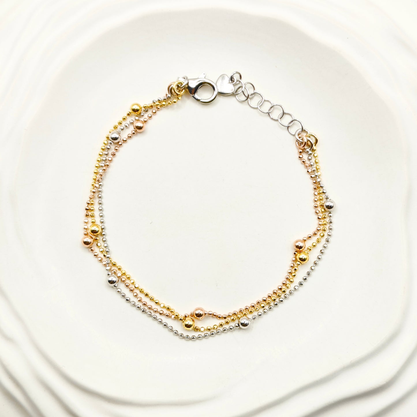 Link Three-Tone Bracelet 925 Silver