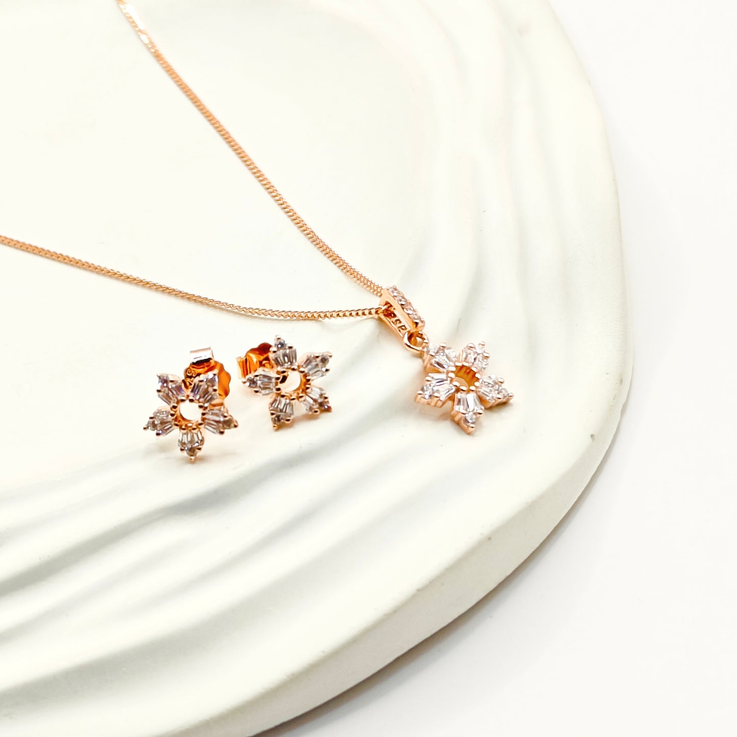 Myla Jewellery Set Rosegold Plated 925 Silver