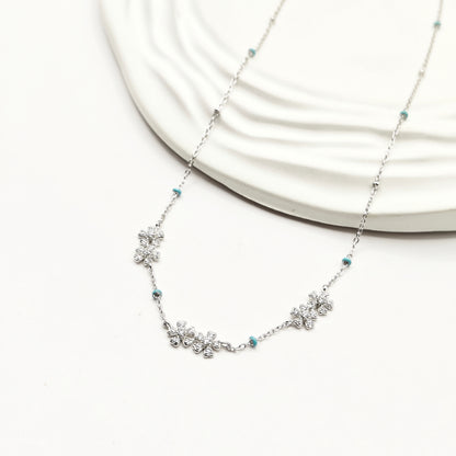 Flower Jewellery Set 925 Silver
