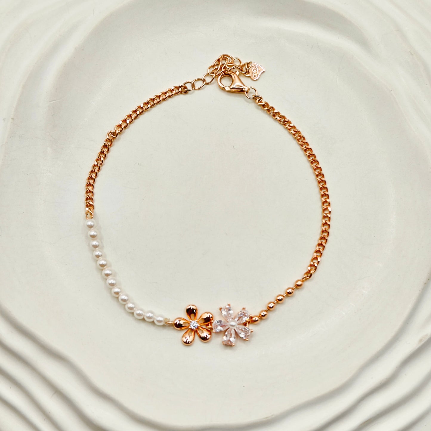 Rihanna Bracelet Rosegold Plated 925 Silver