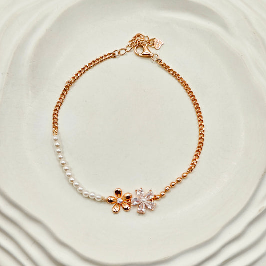 Rihanna Bracelet Rosegold Plated 925 Silver
