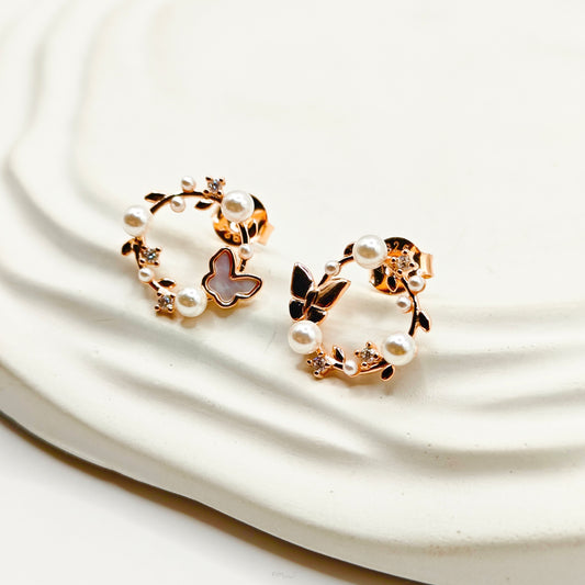 Seasons Rosegold Plated Earrings 925 Silver