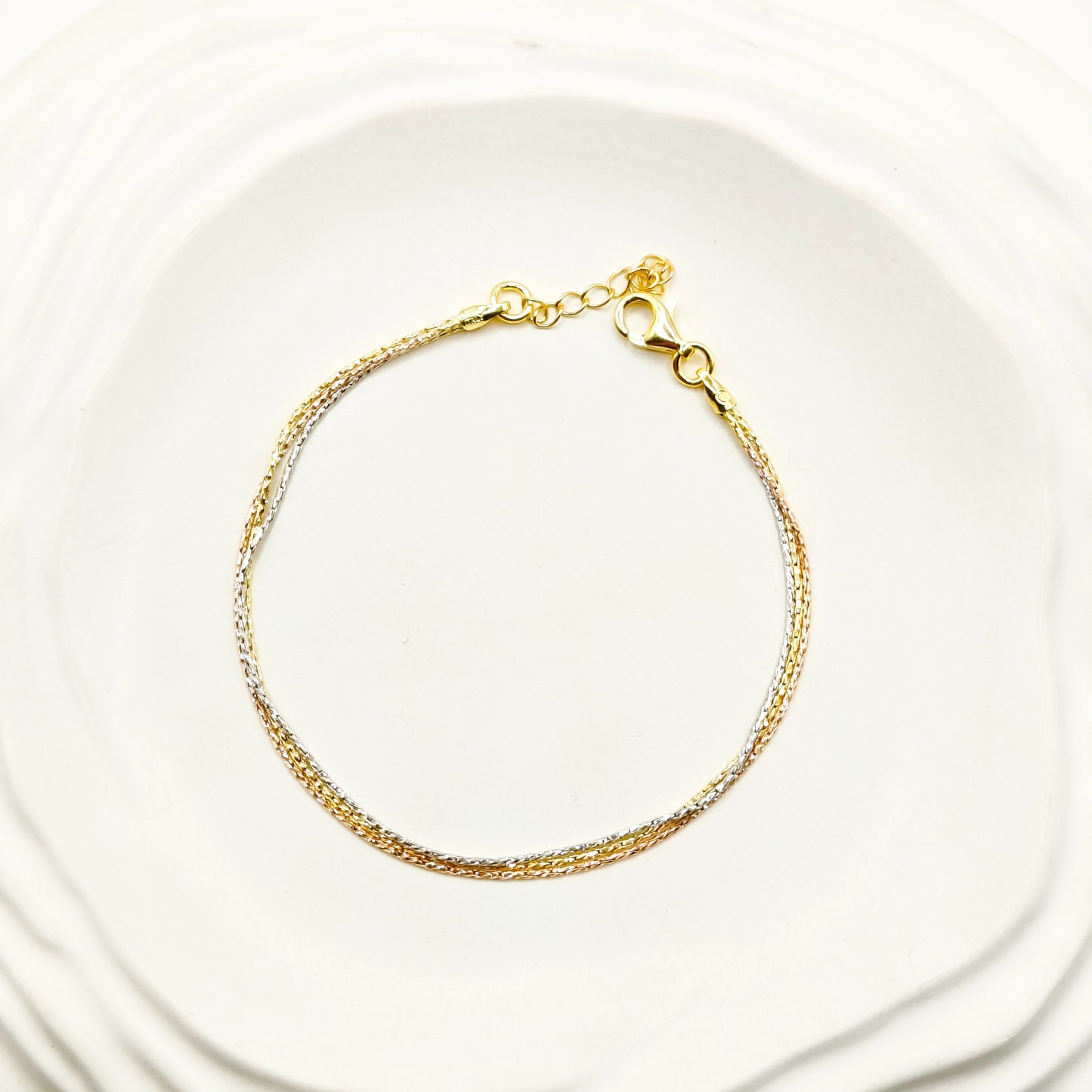 Nia Three-Tone Bracelet 925 Silver