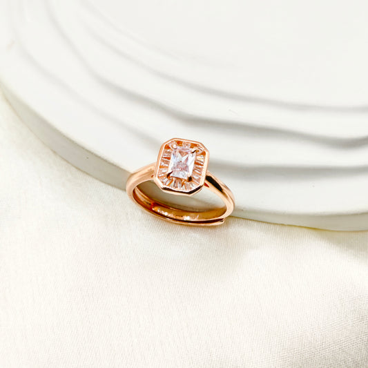 Thea Ring Rosegold Plated 925 Silver