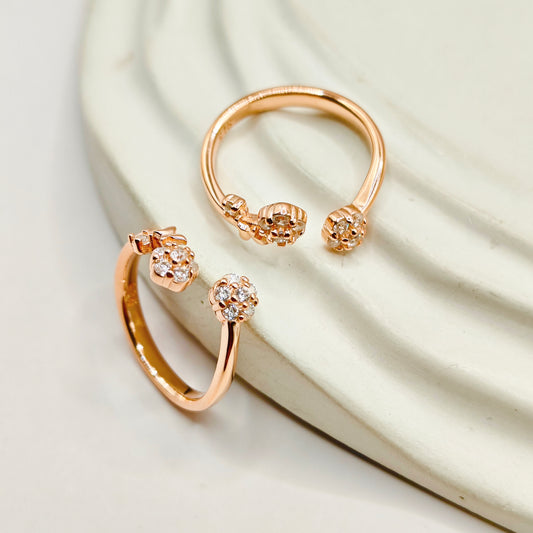 Gia Rosegold Plated Toering 925 Silver