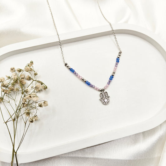 Passion Hamsa Charm Necklace 925 Silver