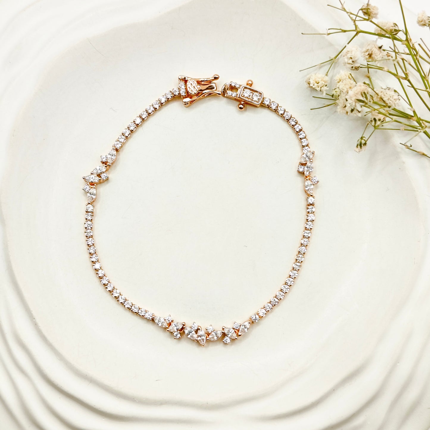 Diana Rosegold Plated Bracelet 925 Silver
