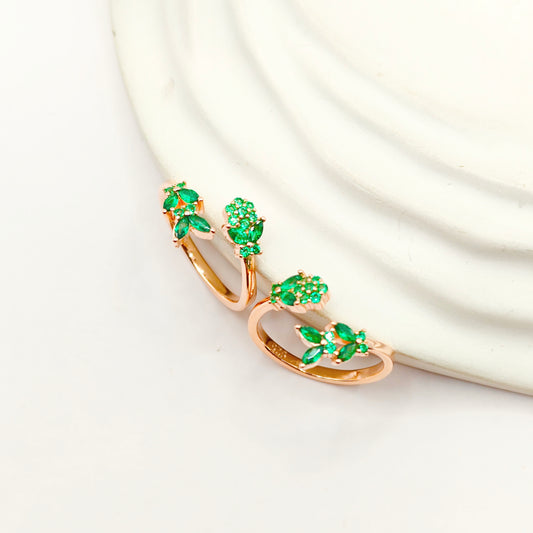 Butterfly Rosegold Plated Toering 925 Silver