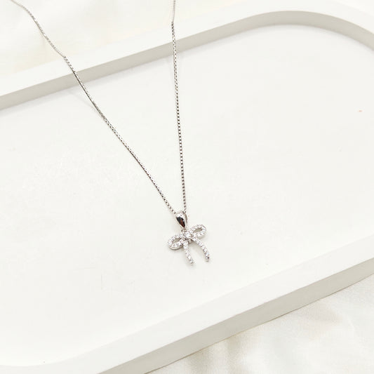 Bow Necklace 925 Silver