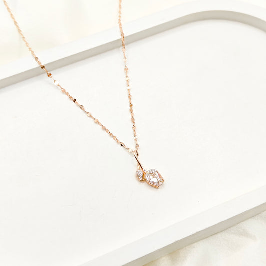Tulip Rosegold Plated Necklace 925 Silver