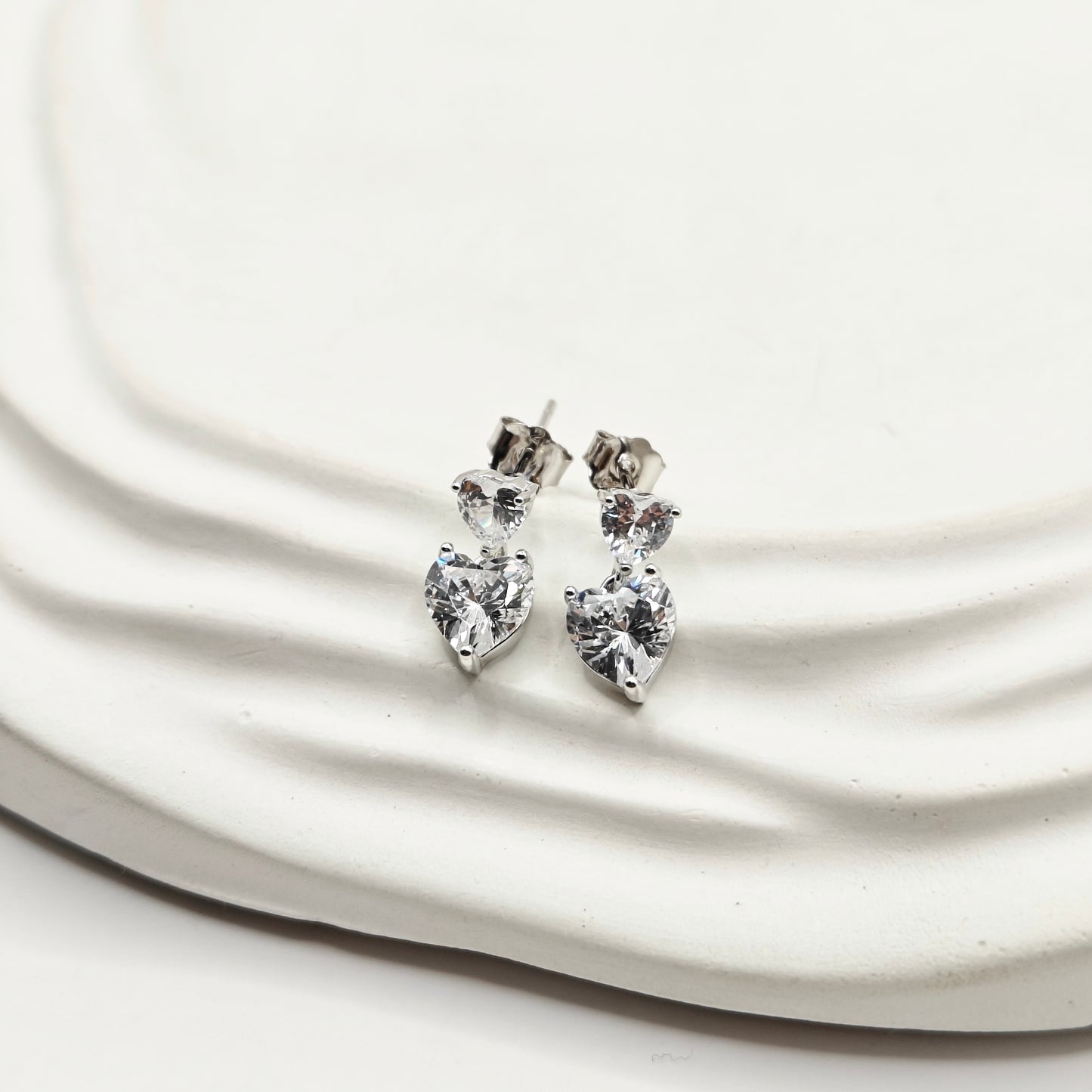 Heart Earrings 925 Silver