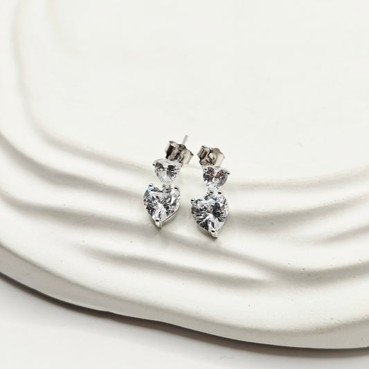 Heart Earrings 925 Silver
