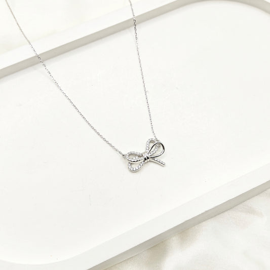 Bow Necklace 925 Silver