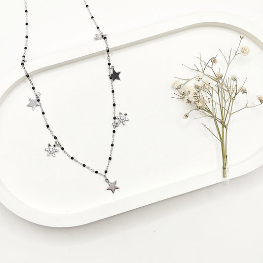 Snowflake Mangalsutra Necklace 925 Silver