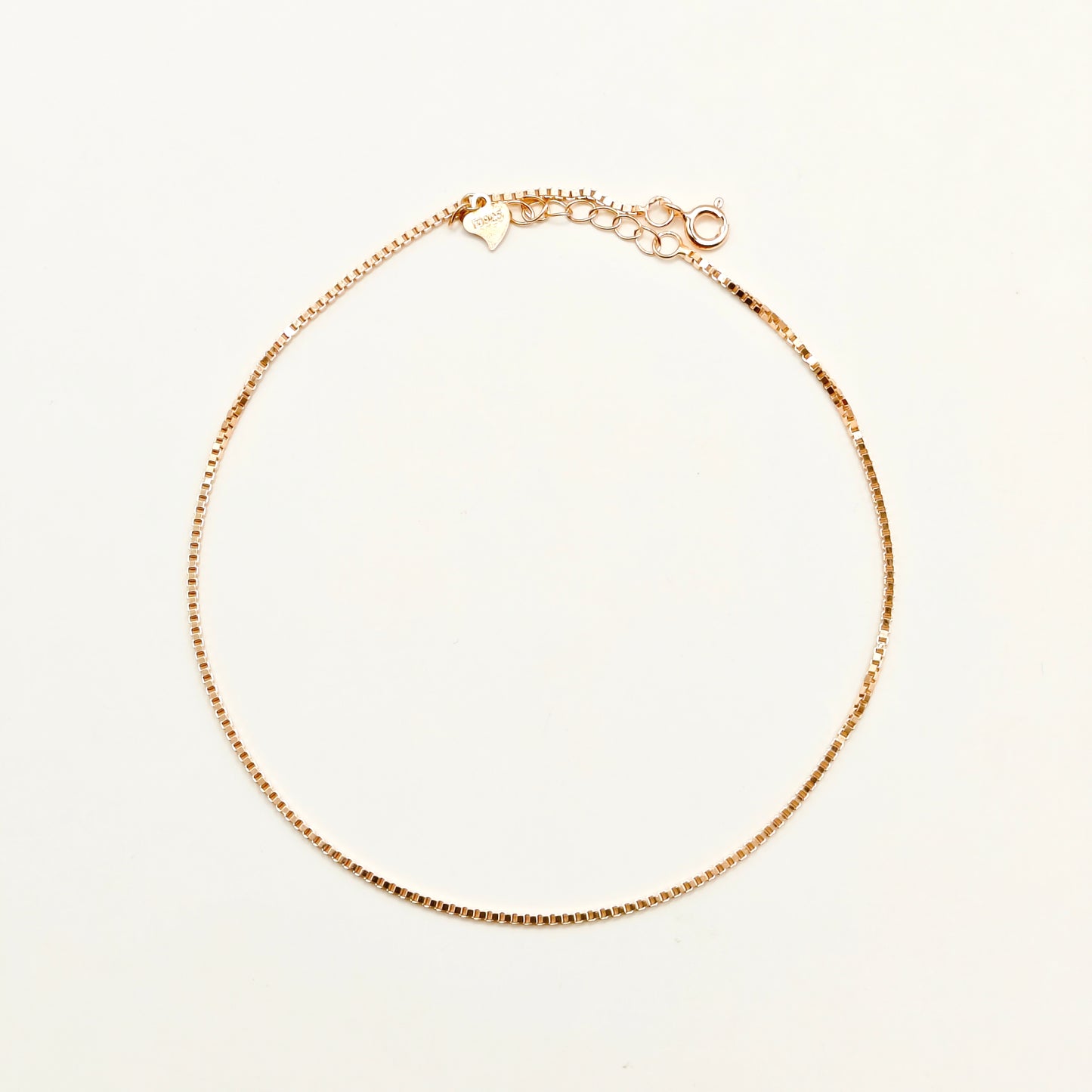Classic Rosegold Plated Anklet 925 Silver