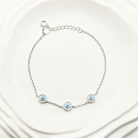 Evil Eye Bracelet 925 Silver