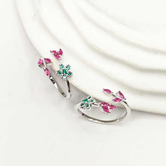 Flower Toering 925 Silver