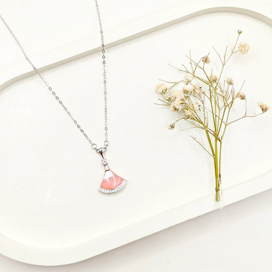 Fiona Pink Necklace 925 Silver