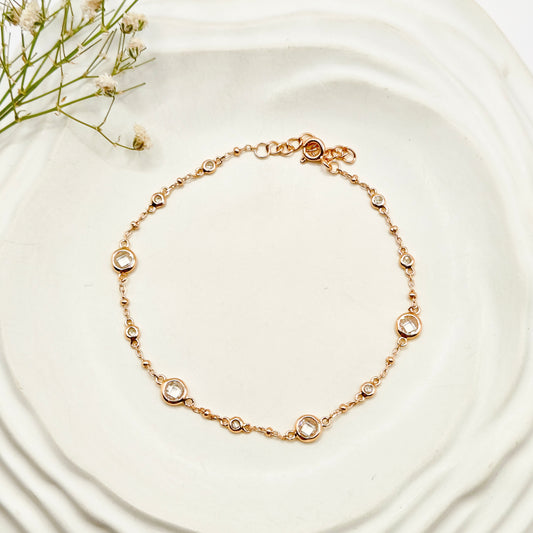 Yojana Rosegold Plated Bracelet 925 Silver