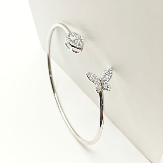 Butterfly Cuff Bracelet 925 Silver