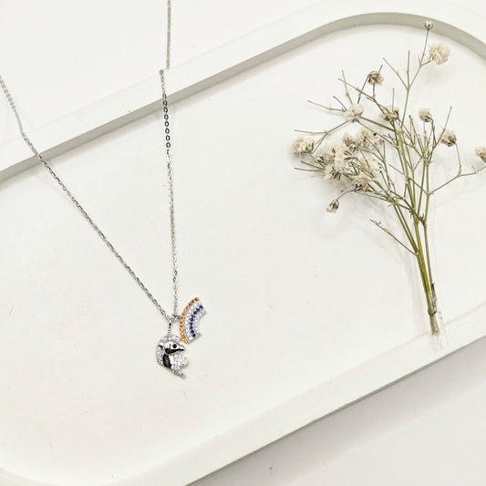 Unicorn and Rainbow Necklace 925 Silver