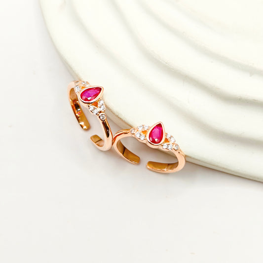 Grace Pink Rosegold Plated Toering 925 Silver